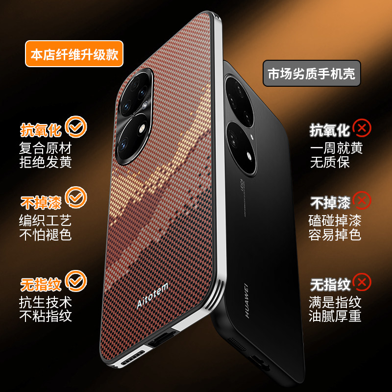 适用华为P50e手机壳P50pro防摔P50新款5G鼎桥p5o金属镜头tdtechp50华P5pro编织碳纤维纹por荣耀p50p的p505g版