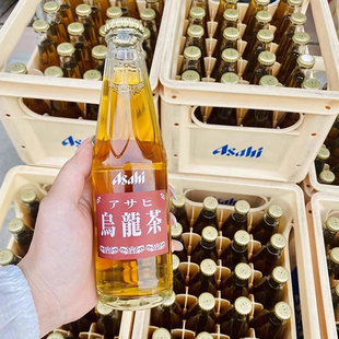 日本进口ASAHI朝日乌龙茶饮料玻璃瓶装清爽无糖0卡风味饮品200ml