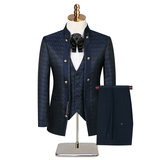 2024跨境大码外贸男士西装三件套礼服A199-8351-P300，男装西服套装，电商A199(原D219）
