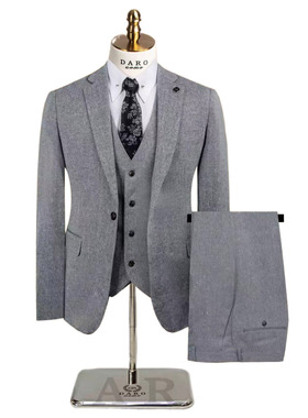 跨境大码【高质量】西装三件套A199-8370-P300