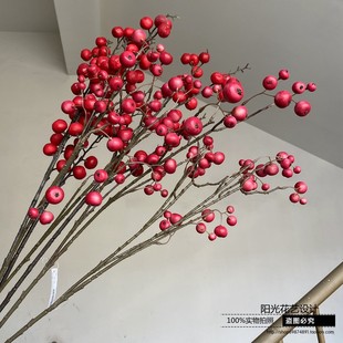 发财果北美海棠果山楂果平安果年宵插花装饰假花乔迁福桶摆件春节