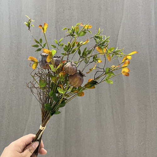 罂粟果客厅装饰插花摆件