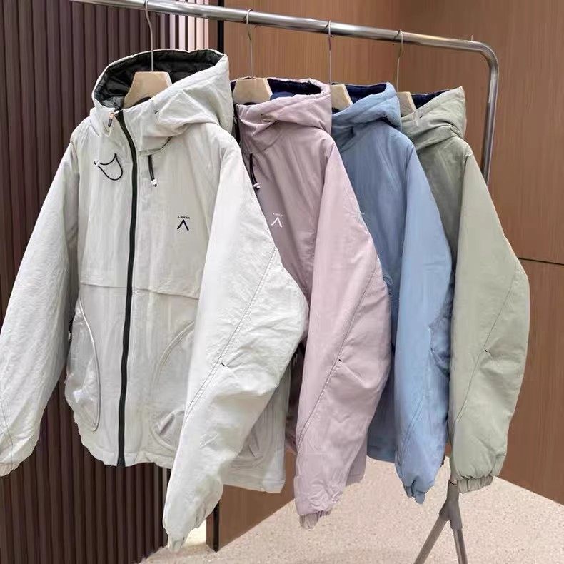 户外运动连帽防泼水保暖棉服