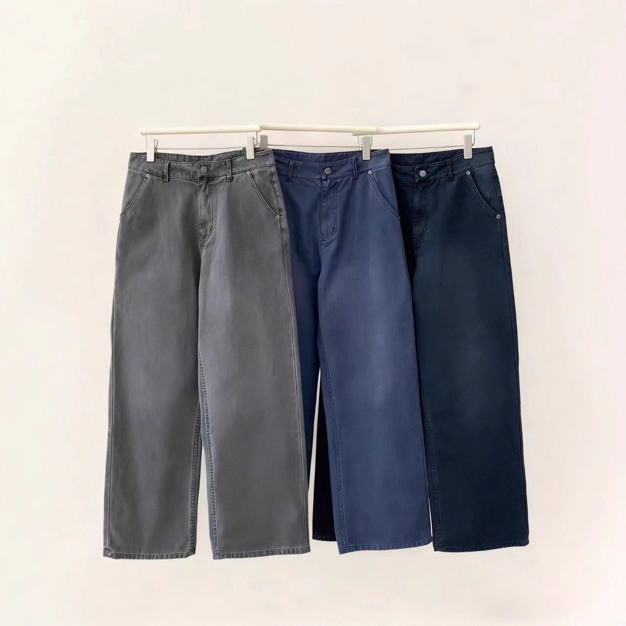 重磅水洗做旧工装伐木裤通勤