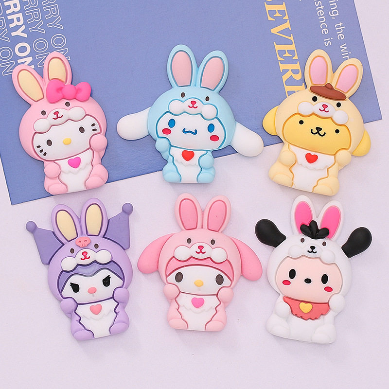 大号卡通变装小狗diy奶油胶树脂配件手机壳洞洞鞋漱口杯装饰材料