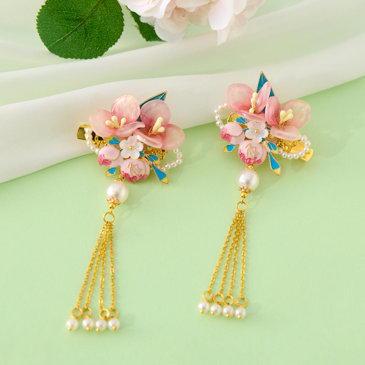 古月家儿童古风仙气流苏对夹搭配国风襦裙古装头饰女宝宝汉服发饰