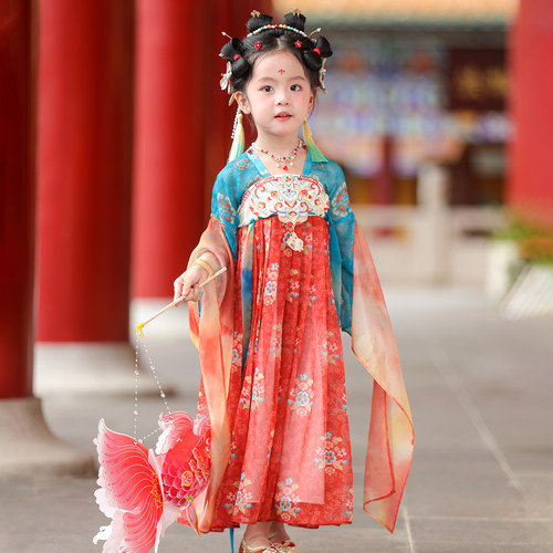 儿童中秋表演演出服襦裙