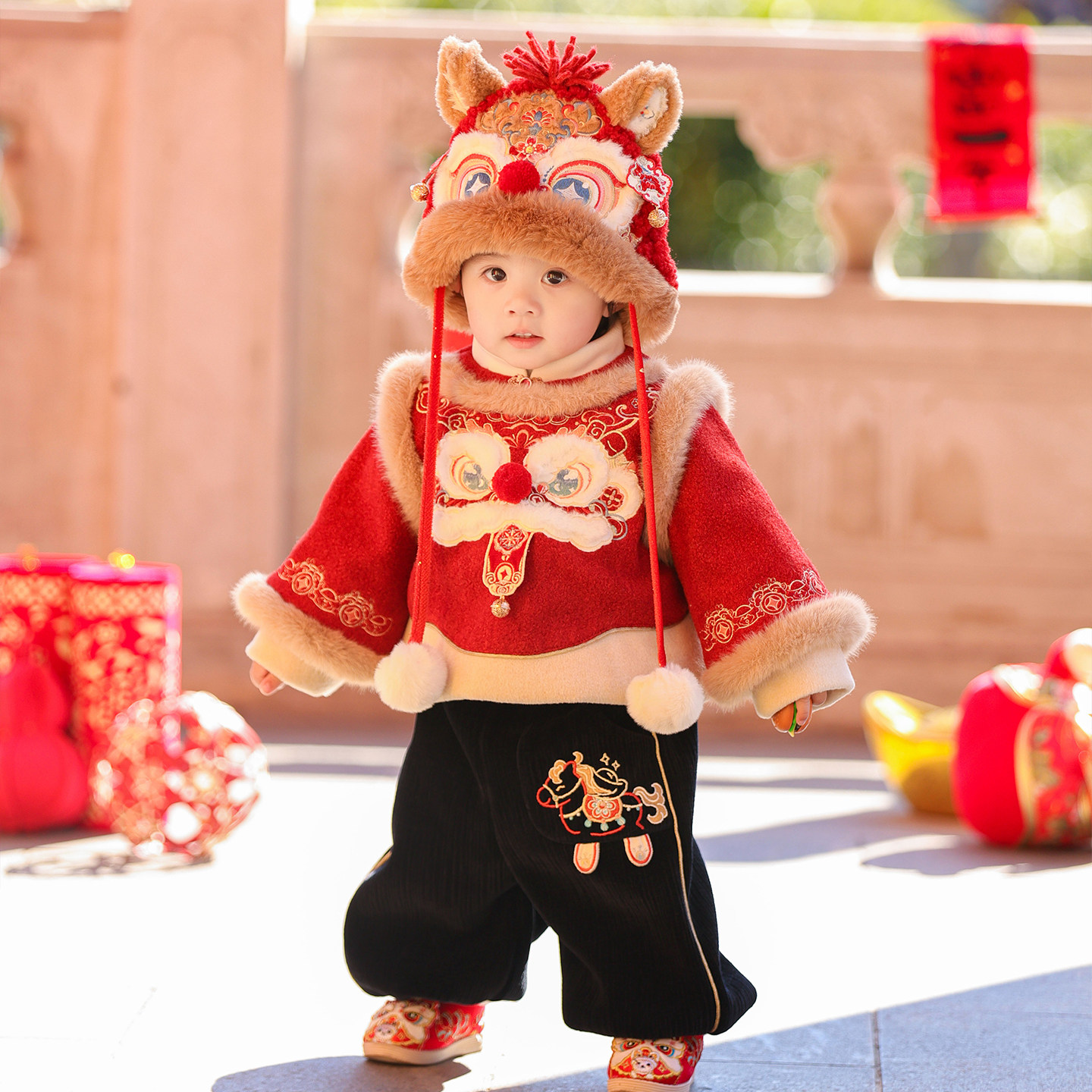 男童汉服2025冬款男宝宝过年红色喜庆周岁服抓周服儿童拜年服唐装,童装/婴儿装/亲子装,汉服,淘宝优惠券,粉丝福利购,淘宝优惠卷