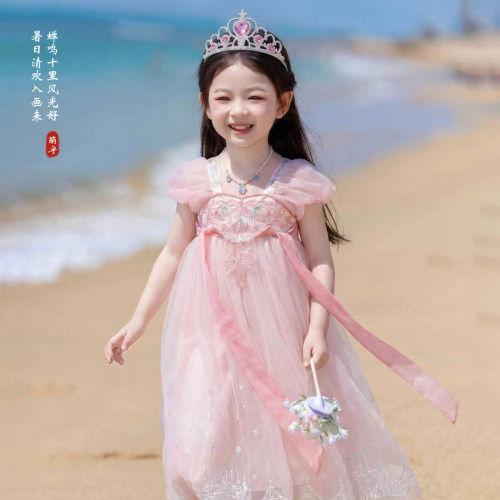儿童高级仙气飘逸生日公主连衣裙