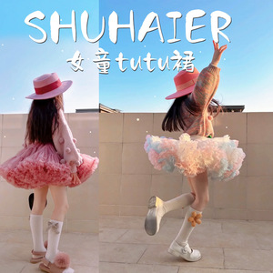 炸屁裙女童夏装连衣裙洛丽塔公主tutu裙周岁女宝礼服婴儿童网纱裙