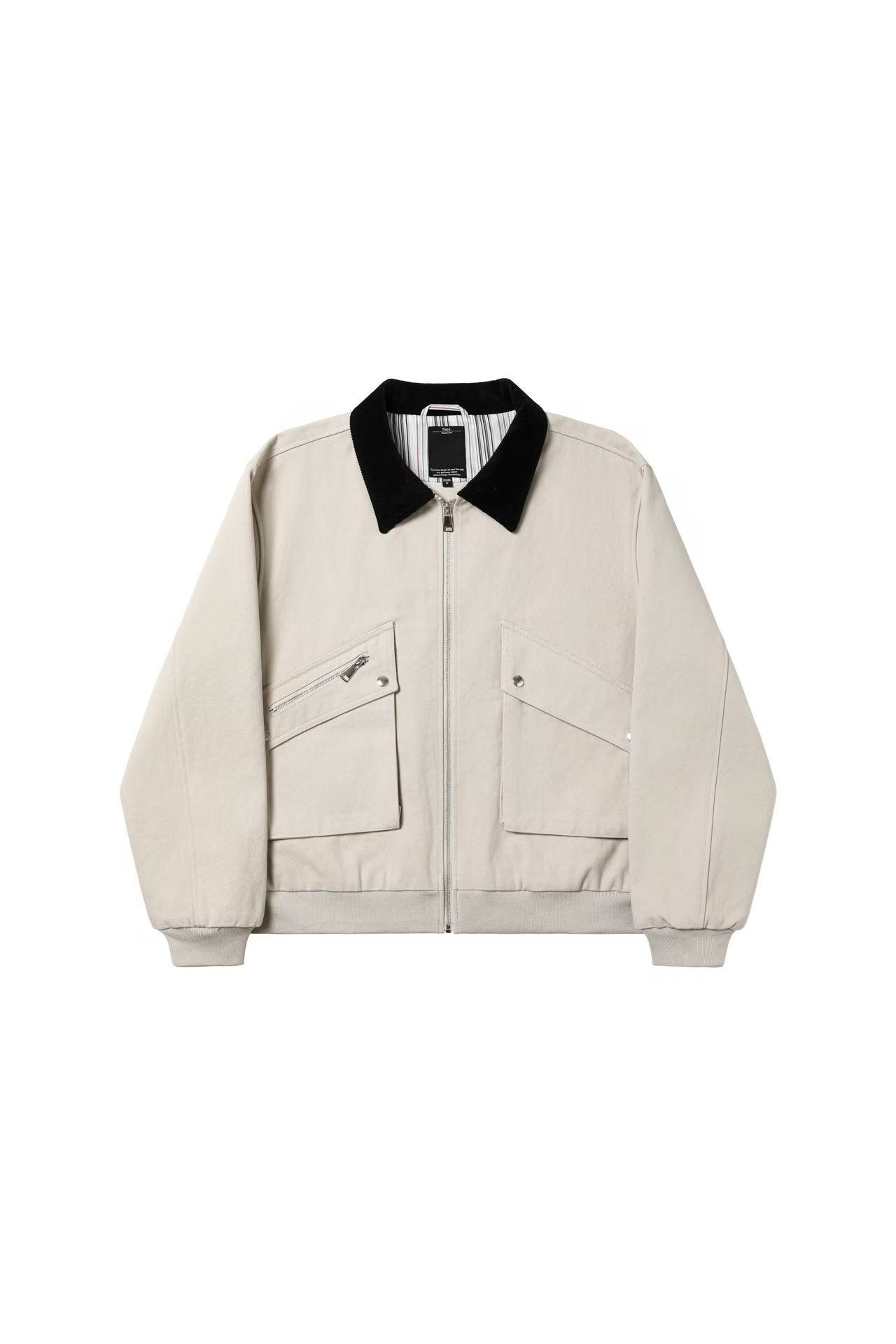 Toos.24AW 巴恩风灯芯绒领口拼接口袋哈灵顿谷仓夹克外套