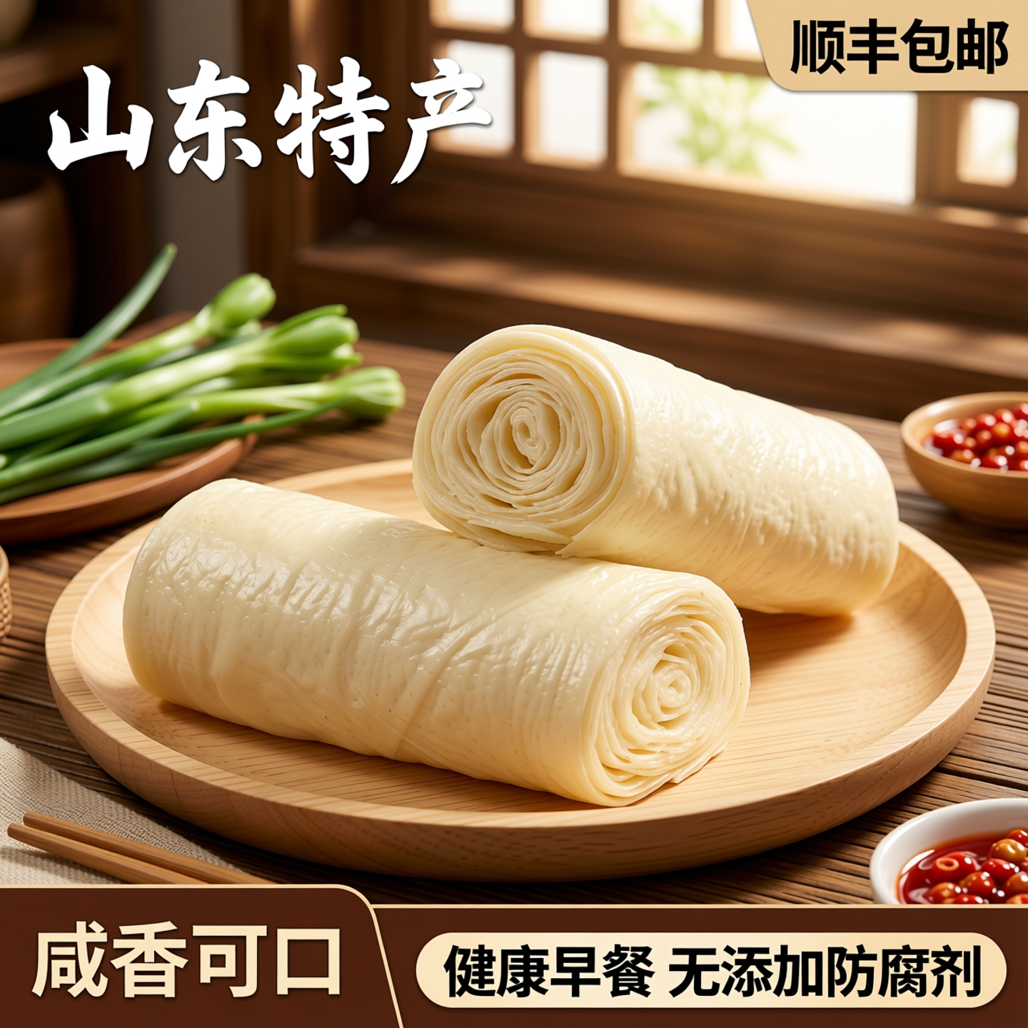 顺丰包邮山东特产千层油卷咸香可口烫面面食健康早餐无添加防腐剂