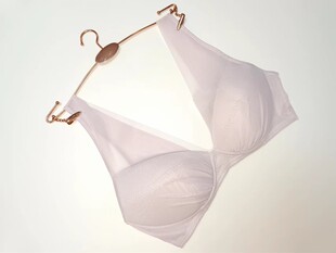 出口日单无痕网纱文胸薄款夏季透气内衣舒适无感