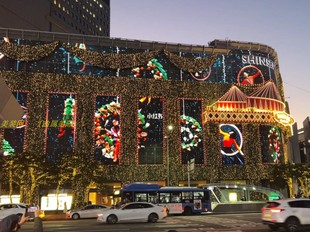 饰品 商业美陈幕墙灯画布置城市景观墙面装 饰造型商场圣诞节春节装