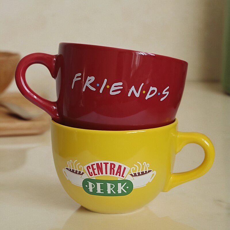 女生礼物水杯大容量汤杯陶瓷杯子老友记咖啡杯早餐燕麦杯沙拉碗
