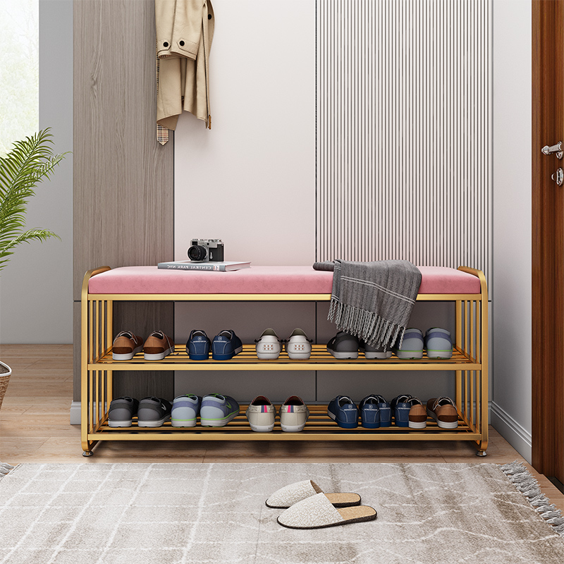 家用门口鞋柜带换鞋凳一体换鞋凳