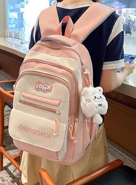 2026韩版女孩书包初中生双肩包女生小学生新款六年级高中大容量