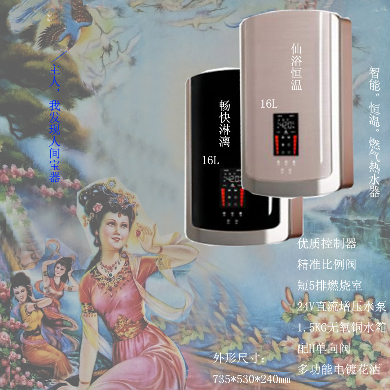燃气热水器电天然气家用全自动非苏宁易购官方旗舰店控温电热水器
