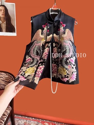 taobao agent Vest, jacket, cardigan, Chinese style, with embroidery