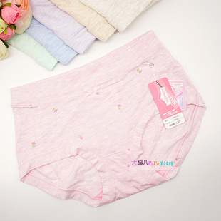 3条起包邮彩田女士内裤双色纱条纹彩田36101中腰36102中高腰印花