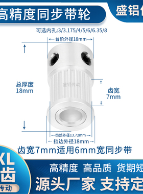 同步带轮MXL22齿宽7内孔4/5/6/8/10TP22MXL025带轮现货非标同步轮