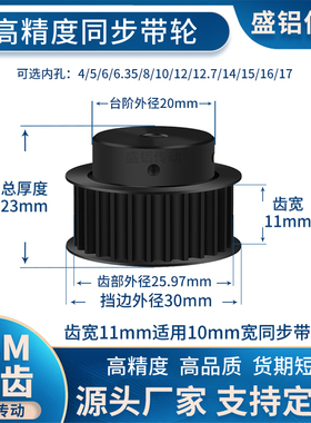 同步带轮S3M28齿钢料发黑B齿宽11内孔456.35810现货非标同步轮S3M