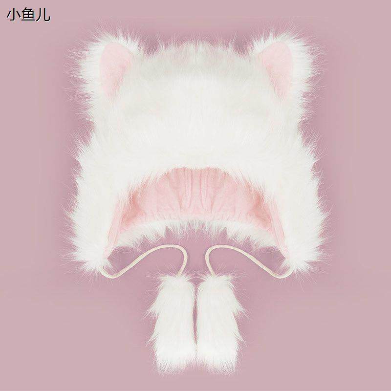 2024新款软妹冬季帽子猫耳朵可爱