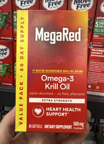 临期特价美国进口MegaRed脉拓经典磷虾油鱼油升级款omega3软胶囊