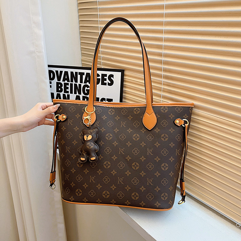 网红老花手提托特包包女2025新款潮欧美时尚百搭女士大容量单肩包,箱包皮具/热销女包/男包,托特包,淘宝优惠券,粉丝福利购,淘宝优惠卷