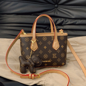 高级感水桶包包女2026新款 复古印花手提包女士篮子单肩斜挎包 时尚