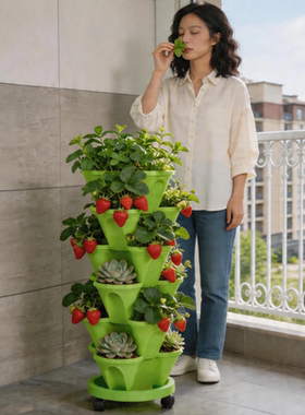 塑料花盆立体多层种植箱种菜草莓