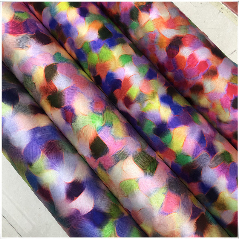 夏季19姆米桑蚕丝彩色龙卷风真丝弹力缎丝绸旗袍衬衣连衣裙面料