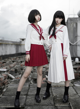 战火与玫瑰正统不良JK百褶裙制服原创套装正版长裙刺绣水手服夏季