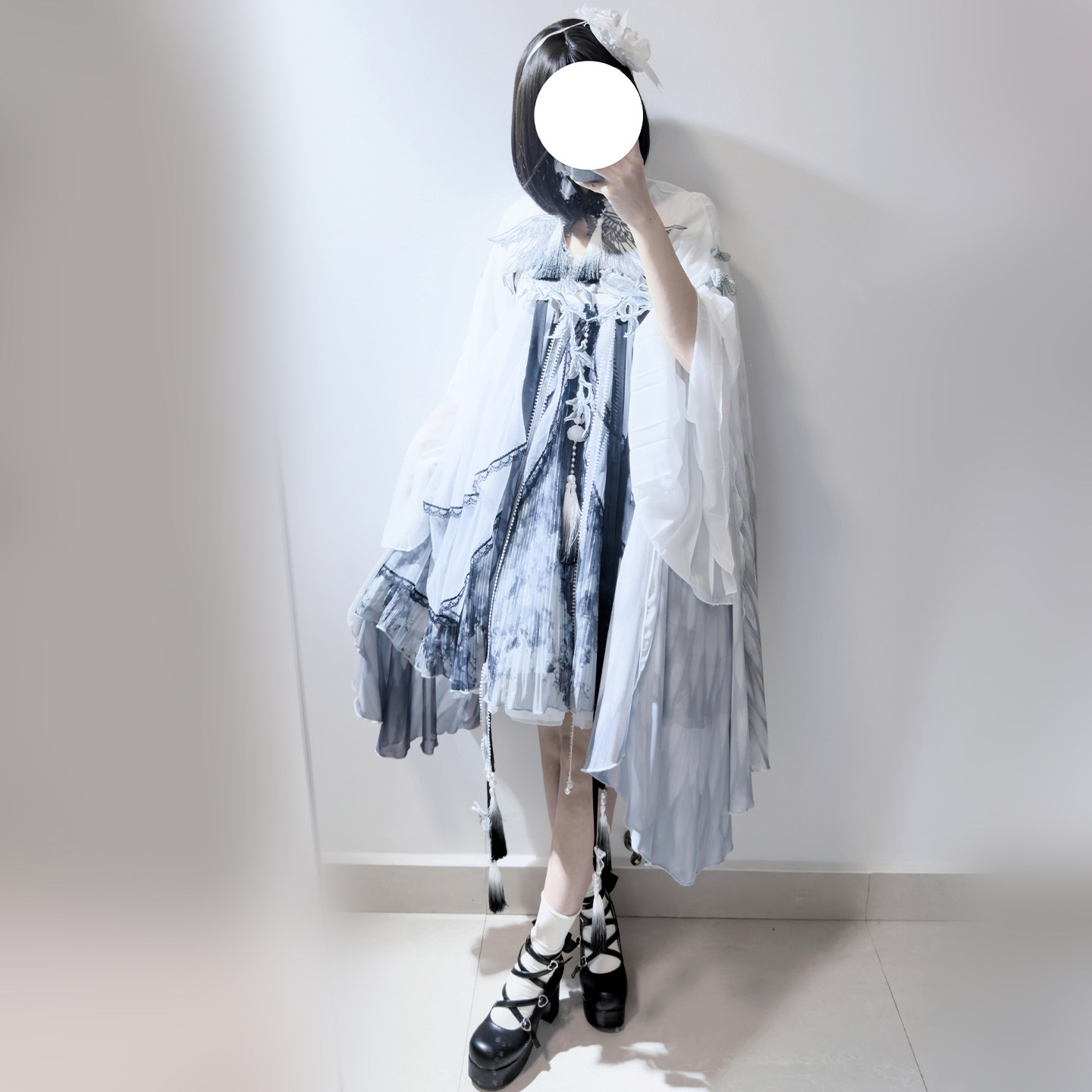 中华风洛丽塔JSK水墨渐变Lolita