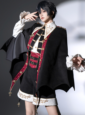 星尘花园 原创正版血族少年Lolita蝙蝠斗篷哥特王子装洛丽塔套装