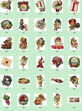 设计素材 Dover 假日装饰图 欧美素材 Holiday Vignettes 330P