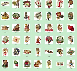 设计素材 Dover 假日装饰图 欧美素材 Holiday Vignettes 330P