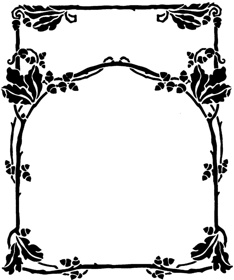 设计素材 Dover 新艺术派风格花边 Art Nouveau Frames 201P