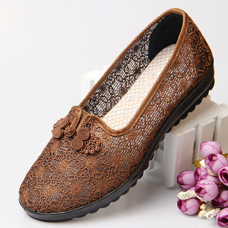 woman Sandals Granny summer shoes mom Cloth shoes 40 year 50 fashion Middle-aged and elderly people Flat bottom Mesh shoesin the Women's Shoes, Sandals, Crocs category - from Buy2taobao.com to provide professional Taobao agent buy service