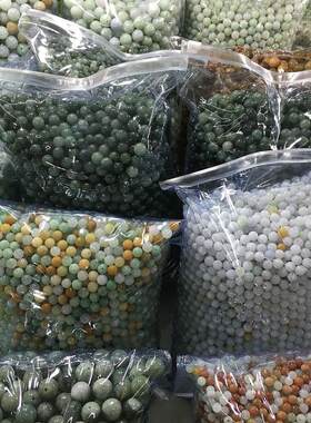 diy天然冰种油青项链散珠特价