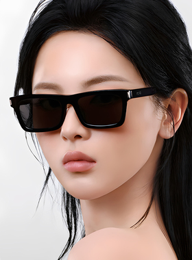 帕莎2025年新品杨超越同款酷飒上镜显瘦防晒小方框窄框墨镜PS3049