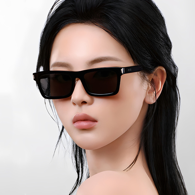 帕莎2025年新品杨超越同款酷飒上镜显瘦防晒小方框窄框墨镜PS3049