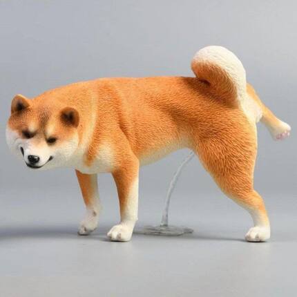 可爱小狗拉屎柴犬模型仿真沙雕搞笑手办黑柴拉屎汽车小狗车载摆件