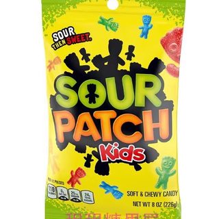 库里美国热门零食抖音同款 极端酸糖 Sour patch extreme水果软糖