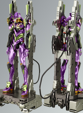 千手万代金属色RG初号机DX输送台EVA新世纪福音战士拼装1:144模型