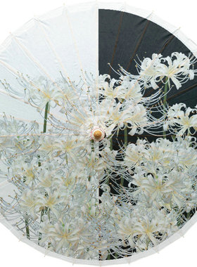 泸州复古油纸伞白色樱花防雨防晒