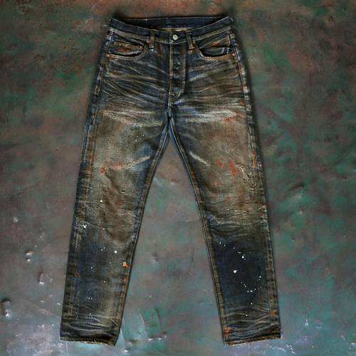 威络铁锈脏洗泼墨油污赤耳牛16oz