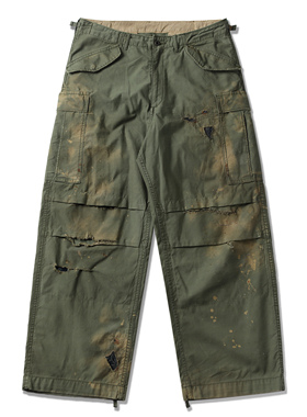 WIROTE威络 苔痕与羊皮信M65 CARGO PANTS双膝补丁军版工装阔腿裤