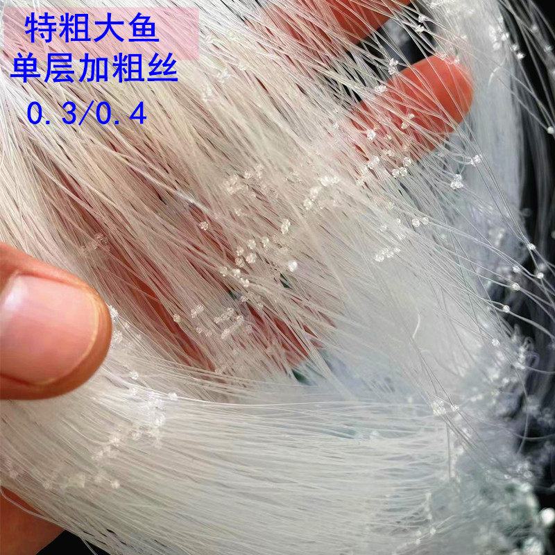 渔网粘网丝网加粗特粗丝草鱼青鱼鲢鳙大鱼甲鱼网10单层沉网捕鱼网