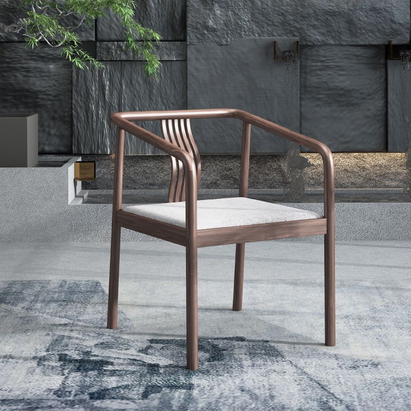 新中式禅意圈椅现代简约茶椅实木书桌茶室会客扶手中餐厅餐椅